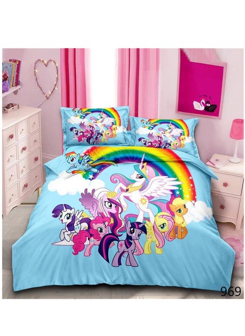 4pcs set Cartoon character Single Size Comforter set 160x210cm , fitted sheets size (120x200)+30cm Cotton and polyester Modern kids comforter