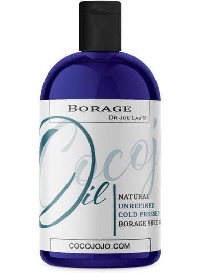 Dr Joe Lab Borage Seed Oil  8 oz  Pure Cold Pressed NonGMO Carrier Oil for Skin Hair Nails Body Beard Face High GLA  All Skin and Hair Types  Packaging May Vary