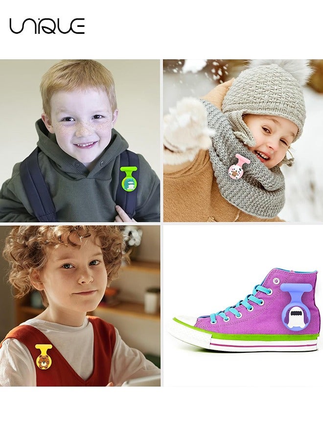 يونيك 6 قطع AirTag حامل للأطفال - بروش مخفي - حزام ساعة محمول - حزام المعصم تاج بوي ملحق (وردي / أصفر) - Image 5