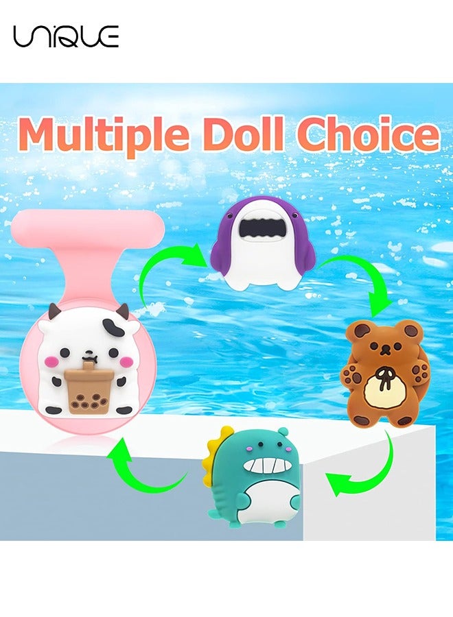 يونيك 6 قطع AirTag حامل للأطفال - بروش مخفي - حزام ساعة محمول - حزام المعصم تاج بوي ملحق (وردي / أصفر) - Image 3