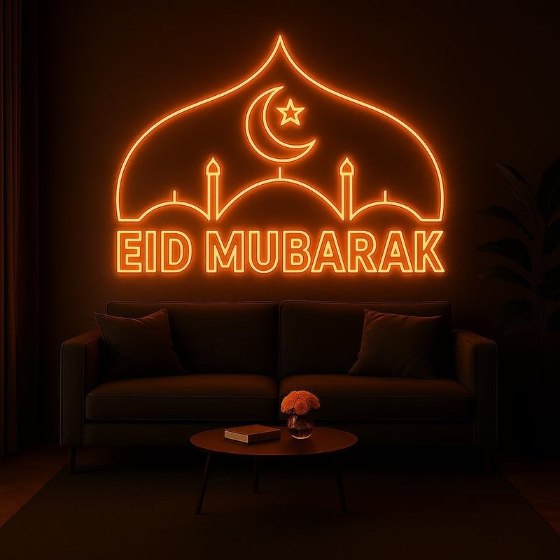 Horoof Home Eid Mubarak LED Wall Light - Image 1