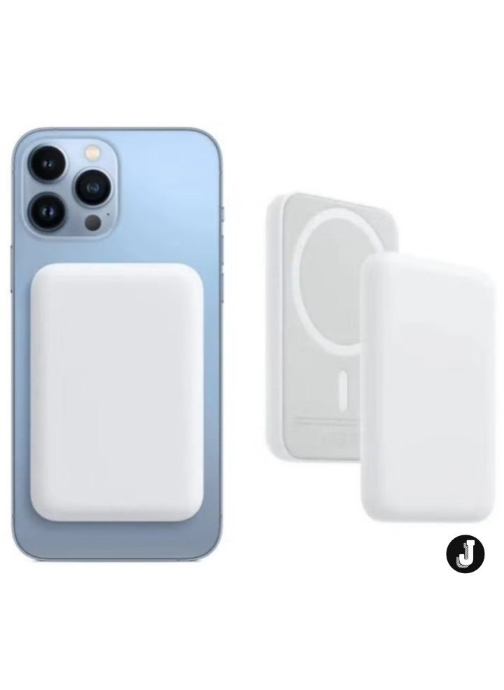 JAJEEK - "NEW MagSafe Wireless Power Bank for iPhone 15 – 10,000mAh Portable Charger (White)" - Image 1