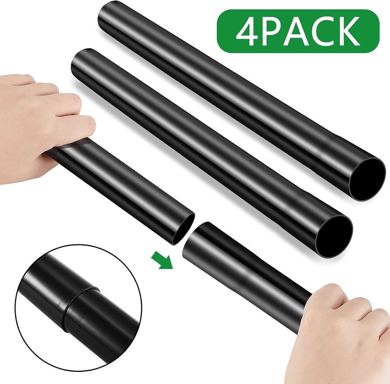 Honoson 1.25 Inch Extension Wand - Black Vacuum Attachments and Accessories Compatible With Shop Vac - Replacement Tubes Extend to 14.6 Inch Long (4 Pack) - Image 3