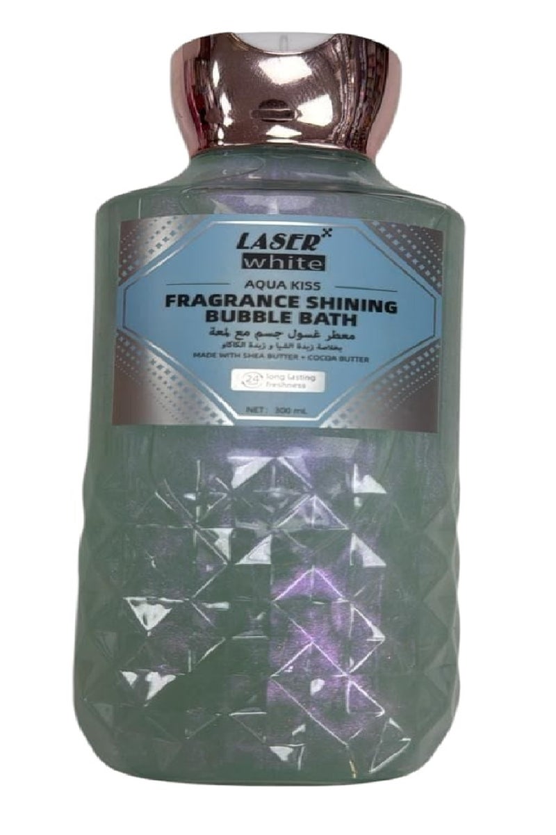 ليزر وايت معطر غسول جسم أكوا قبلة مع لمعه بخلاصه زبدة الشيا وزبده الكاكاو ٣٠٠ مل