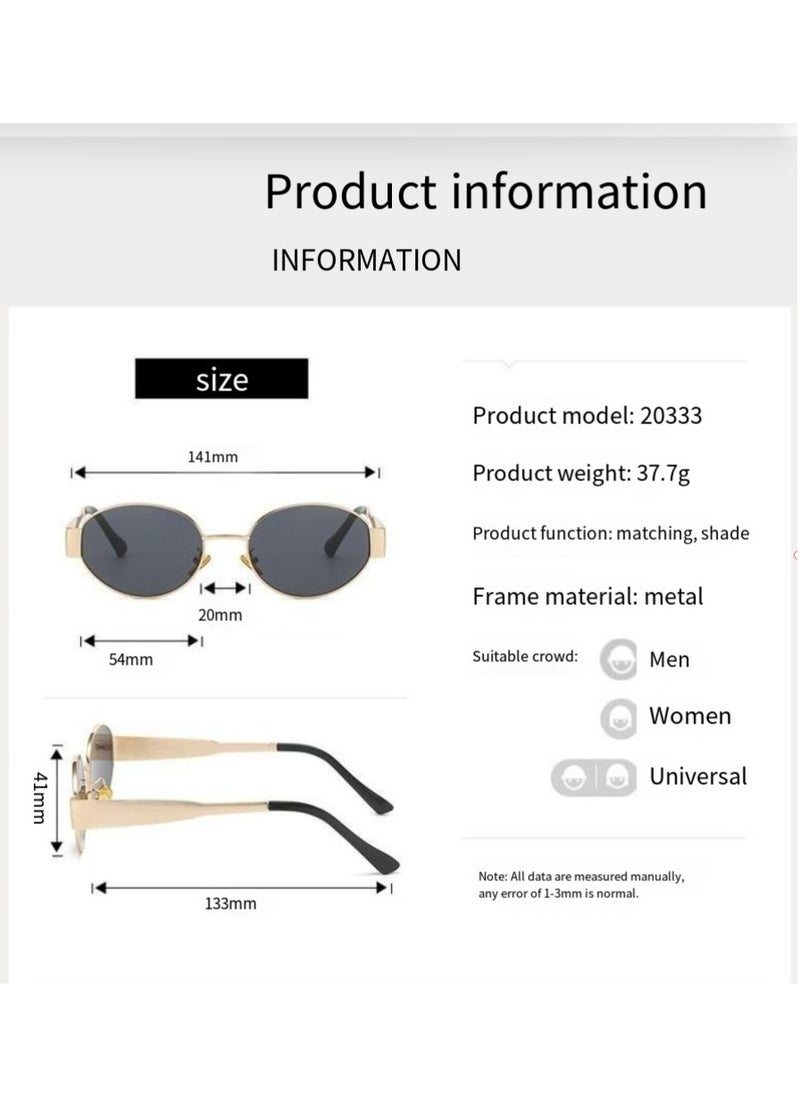 General Retro Oval Sunglasses Women Fashion Sunglasses Classic Tone UV400 Protection Anti-ultraviolet Sunglasses  - Image 3