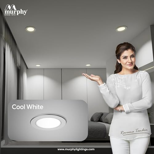 Murphy Claro 9W Concealed LED Downlight | Pack of 20 | Cool White |Aluminium Finish | Eye-Caring & Long-Lasting Brightness | 2 Years Warranty | Suited for 3 Inch Junction Box - Image 5