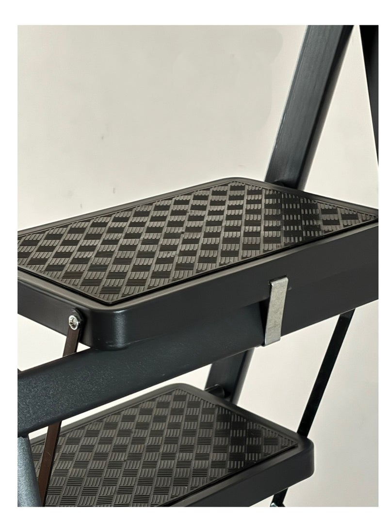General - 5 Steps Ladder，Foldable Ladder 5 Steps，Home Ladder 5 Step（Black） - Image 1