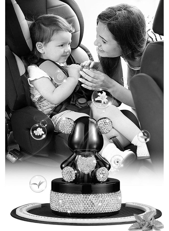 ZCM-HAPPY Diamond-studded Bear Car Aroma Diffuser Ornament (Gold) - Image 2