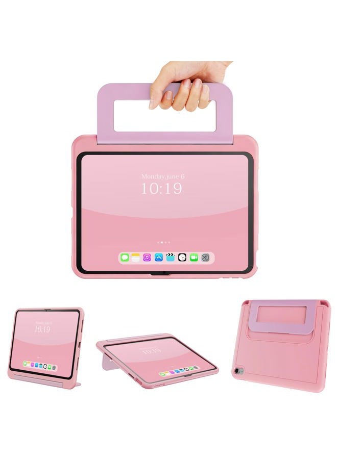 Infiland حافظة أطفال لجهاز iPad A16 بحجم 11 بوصة 2025 (الجيل الحادي عشر)، iPad الجيل العاشر (10.9 بوصة 2022)، غلاف واقي ناعم مقاوم للصدمات مع حامل قلم/مقبض (وردي بنفسجي) - Image 1