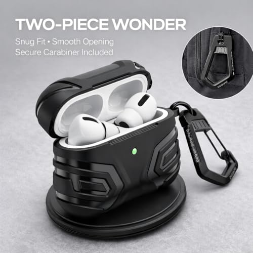 Mizi AirPods Pro 3 Cover Case (2025), Compatible with Airpods Pro 3rd Generation (USB-C Cable) - Full Body Shockproof Hard Protection Design - Black - Image 5