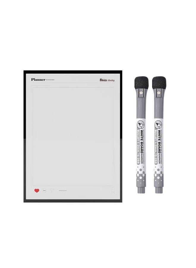 Comix Refrigerator Magnet Message Board, Refrigerator Magnetic Memo Pad, Home Writing Board, Children's Doodle Board, Erasable Whiteboard Pen, Magnetic Soft Whiteboard Set Ds-509 - Image 4