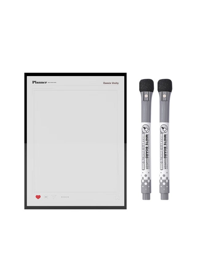 Comix Refrigerator Magnet Message Board, Refrigerator Magnetic Memo Pad, Home Writing Board, Children's Doodle Board, Erasable Whiteboard Pen, Magnetic Soft Whiteboard Set Ds-509 - Image 5