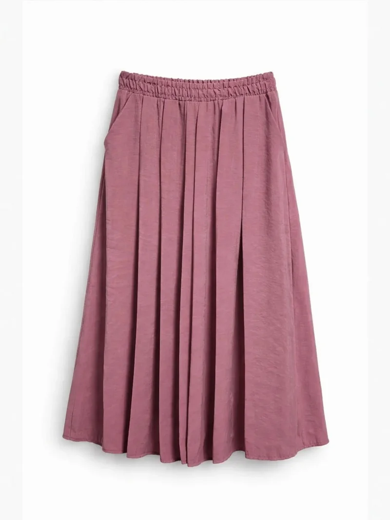 ميكسراي Mixray High Waist Maxi Skirt with Drawstring Waist