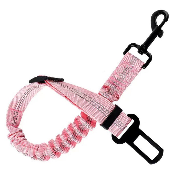 Generic Adjustable Dog Car Safety Belt Harness Pink 