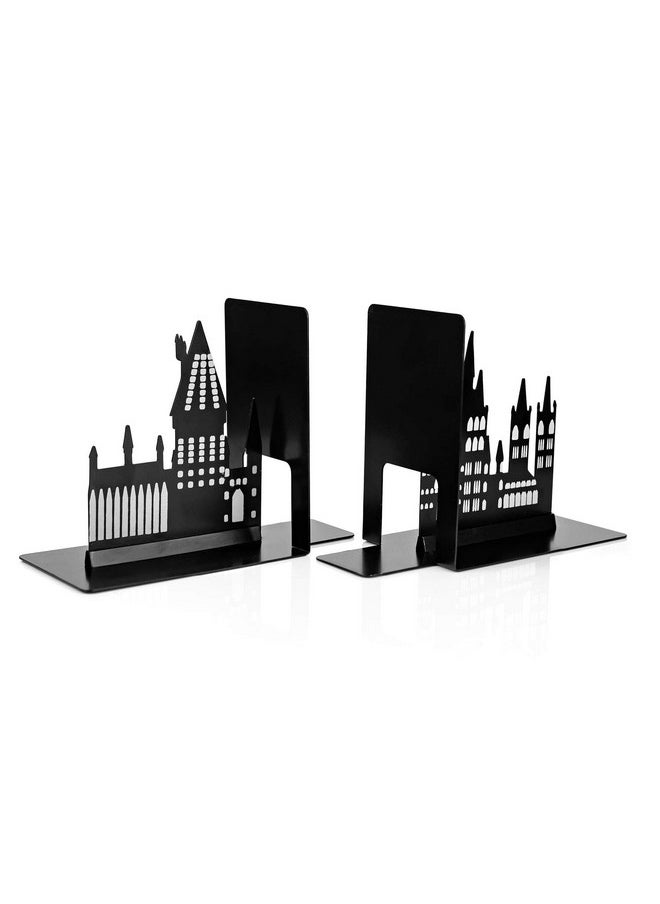 Harry Potter Seven20 Harry Potter Hogwarts Castle Metal Bookends | Die Cut Metal Bookends with Hogwarts Castle Silhouette Glow in The Dark Design | Ideal for Harry Potter Book Collections & More  - Image 3