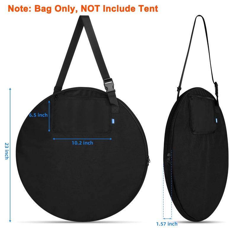 Xxerciz Carry Bag for Pop Up Privacy Shower Tent, Lightweight Replacement Bag with Shoulder Strap Compatible with Portable Toilet, Travel Storage Cover for Camping Beach (Only Bag) - Image 4