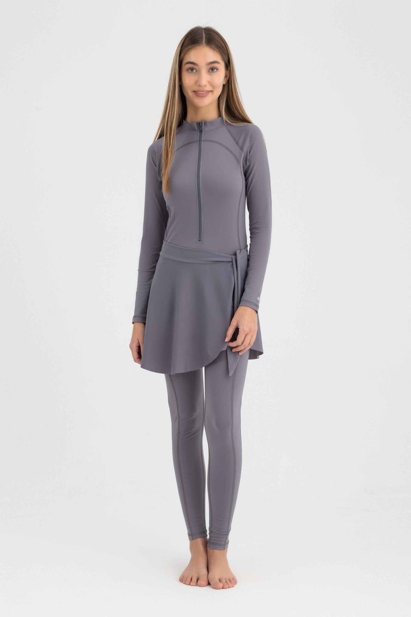 Libra Sport Wave Cover-Up Skirt - Charcoal - Image 3