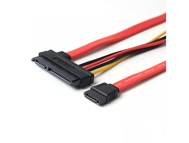CABLESETC SATA 22pin 7+15pin Female to SATA Female Cable w/Molex IDE 4Pin Power 30cm,Multi-colored - Image 5