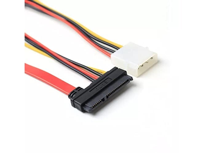 CABLESETC SATA 22pin 7+15pin Female to SATA Female Cable w/Molex IDE 4Pin Power 30cm,Multi-colored - Image 3
