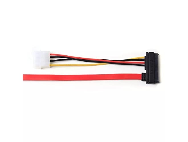 CABLESETC SATA 22pin 7+15pin Female to SATA Female Cable w/Molex IDE 4Pin Power 30cm,Multi-colored - Image 4