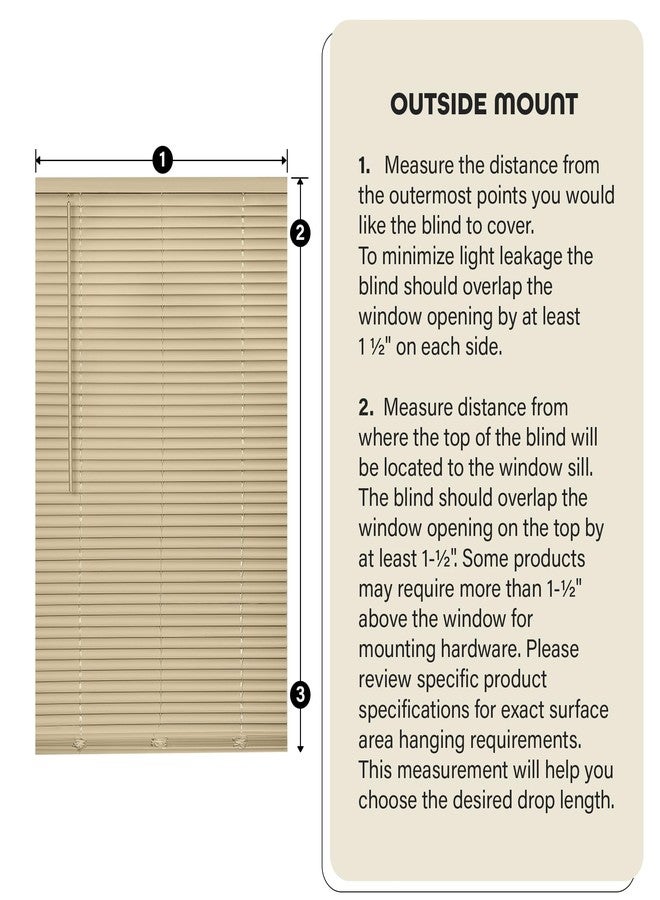 أكيم ستارة صغيرة لاسلكية لتعتيم الغرفة - عرض 32 بوصة، طول 64 بوصة، مقاس شريحة 1 بوصة - لون أبيض ناصع - ستائر أفقية لاسلكية GII Deluxe Sundown للنوافذ الداخلية من Achim Home Decor - Image 5