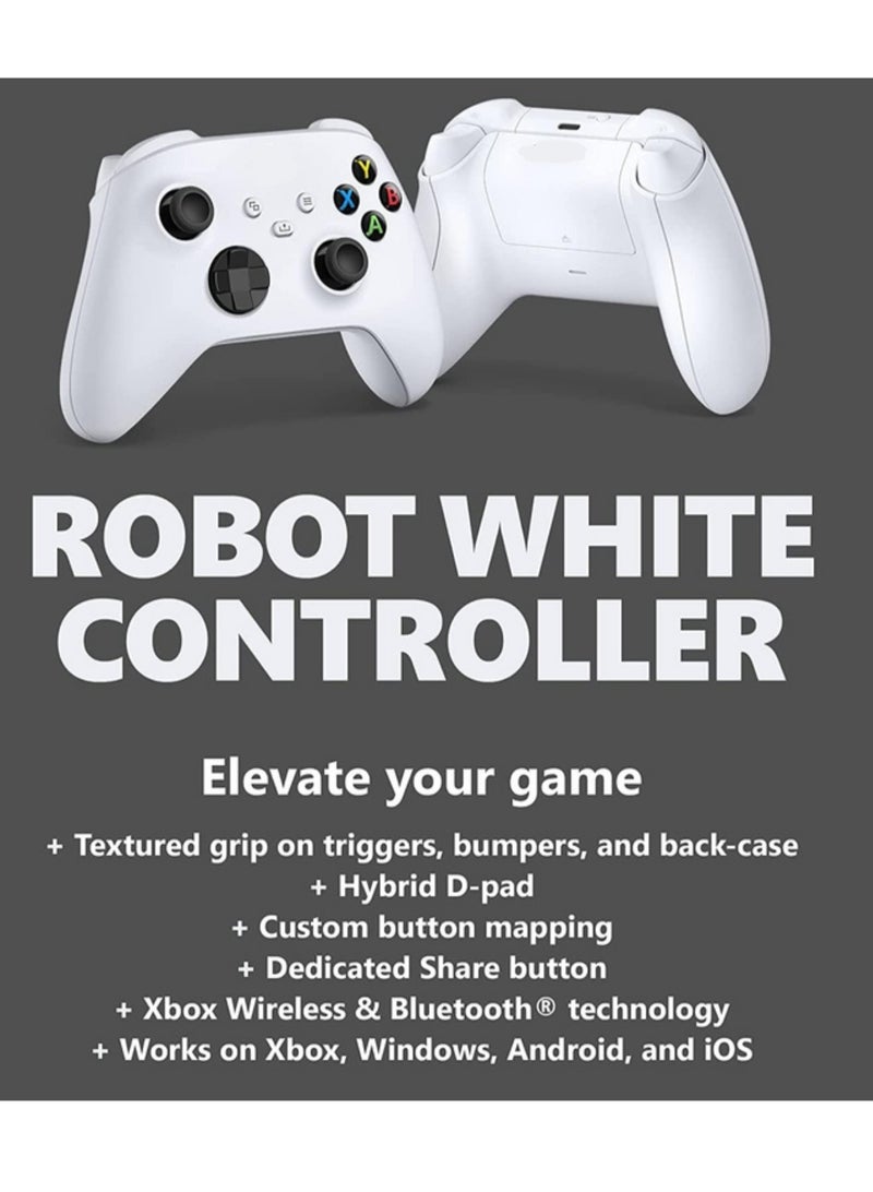 Wireless Game Controller - Robot White with Enhanced Comfort and Customizable Features - Image 2