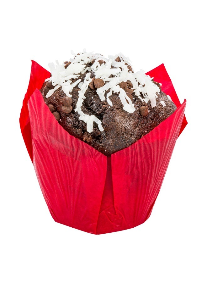 Restaurantware Panificio Premium 4 oz Red Paper Tulip Baking Cup: Paper Baking Cups Perfect for Muffins, Cupcakes or Mini Snacks - Greaseproof - Disposable and Recyclable - 200ct Box - Image 2