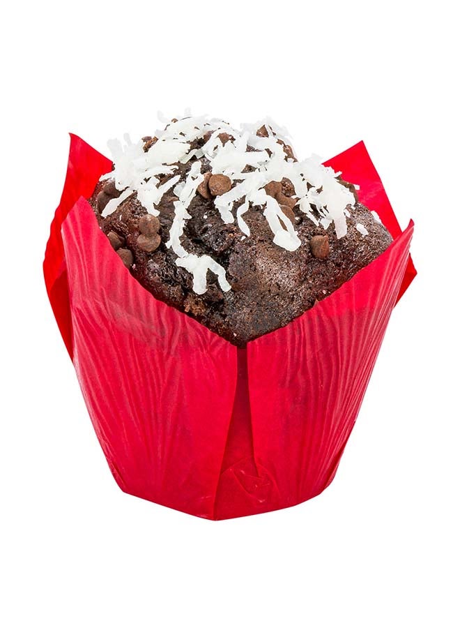 Restaurantware Panificio Premium 4 oz Red Paper Tulip Baking Cup: Paper Baking Cups Perfect for Muffins, Cupcakes or Mini Snacks - Greaseproof - Disposable and Recyclable - 200ct Box - Image 4