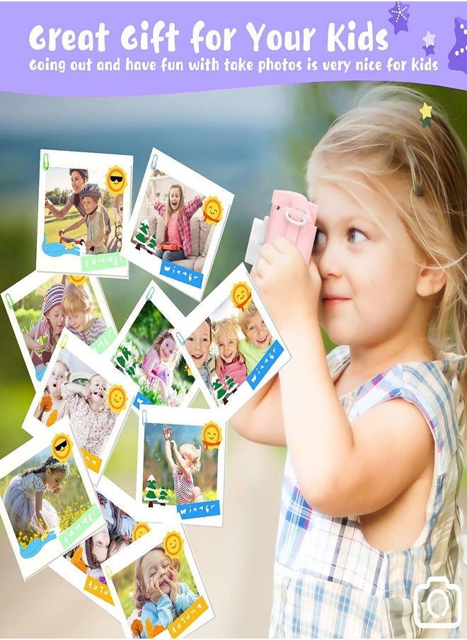 DMG TECH - 1080P HD Children's Camera 32GB Card 40MP Children's Digital Camera 3-12 Years Old Boy Birthday Gift (Purple) - Image 1
