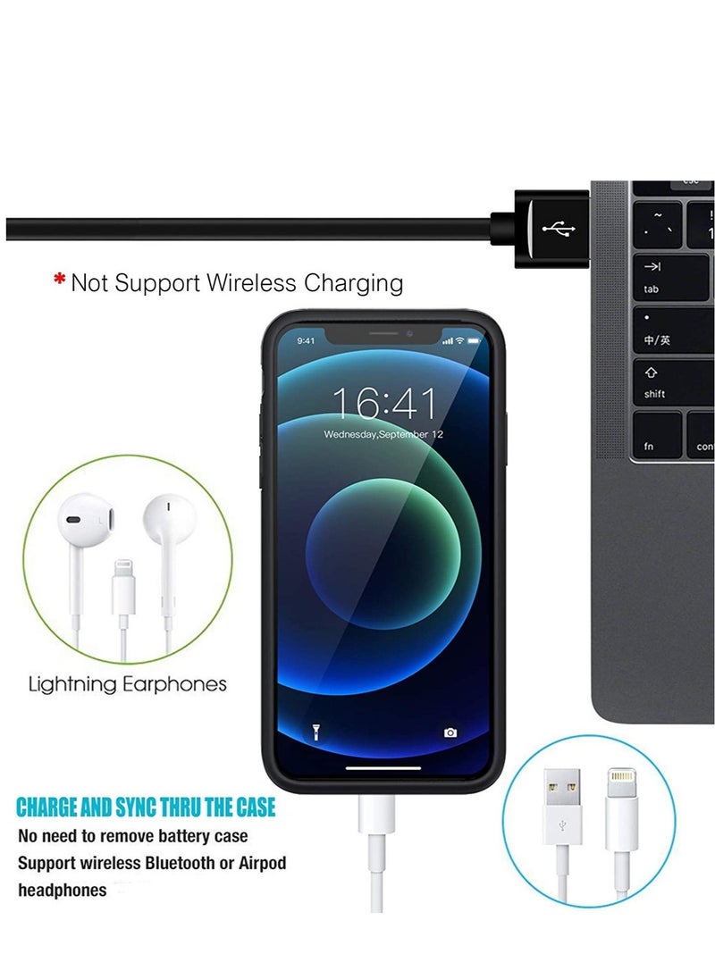 Raxoom Battery Case for iPhone 14 Pro Max, 4500mAh Rechargeable Portable Charging Case for iPhone 14 Pro Max (6.7 inch) Extended Battery Pack Protective Charger Case (Black) - Image 3
