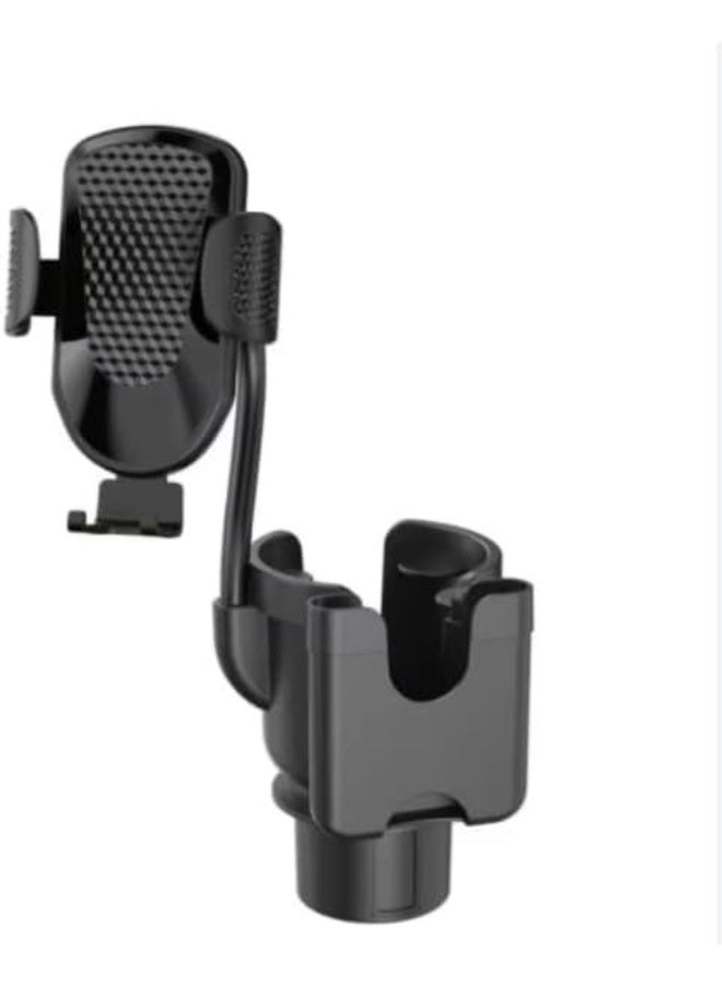 Car Cup Holder Mobile Phone Mount with Adjustable 360° Rotating Cradle for Smartphones - Image 1