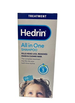 Hedrin Hedrin Head Lice Shampoo & Comb Kit, Kills Head Lice & Eggs in 5 Minutes, Clinically Tested, Suitable for Adults & Children, 200ml (8 x 25ml Treatments), (Formerly All-in-One - Packaging May Vary)  - Image 4