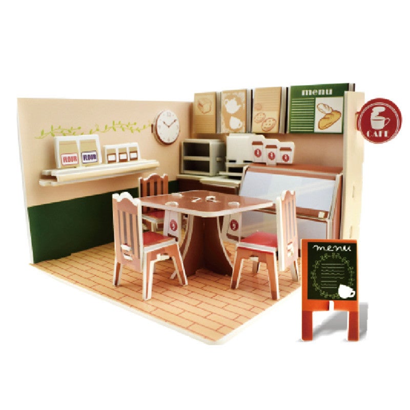 3D Three-Dimensional Puzzle Children'S Parent-Child Toy Building House Handmade Puzzle Paper Model Gift Assembly Interaction - Image 1