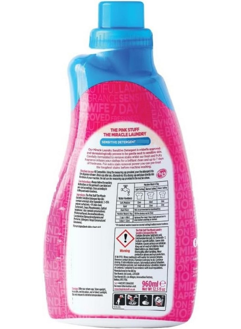 Star Drops The Pink Stuff The Miracle Laundry Sensitive Liquid 960 ML - Image 5