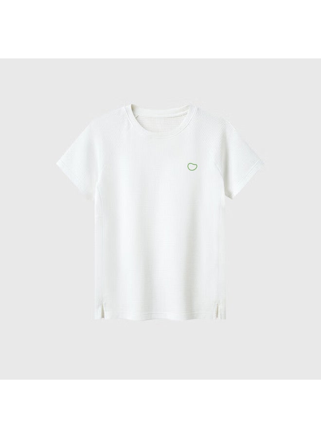Potatokids Unidirectional Moisture-wicking Children's Short Sleeve T-shirt Thin Style Boys Girls Sports Quick-drying T-shirt Half White 120 - Image 5