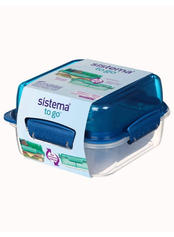 Sistema Lunch Box – BPA Free Plastic Blue 1.24L - Image 1