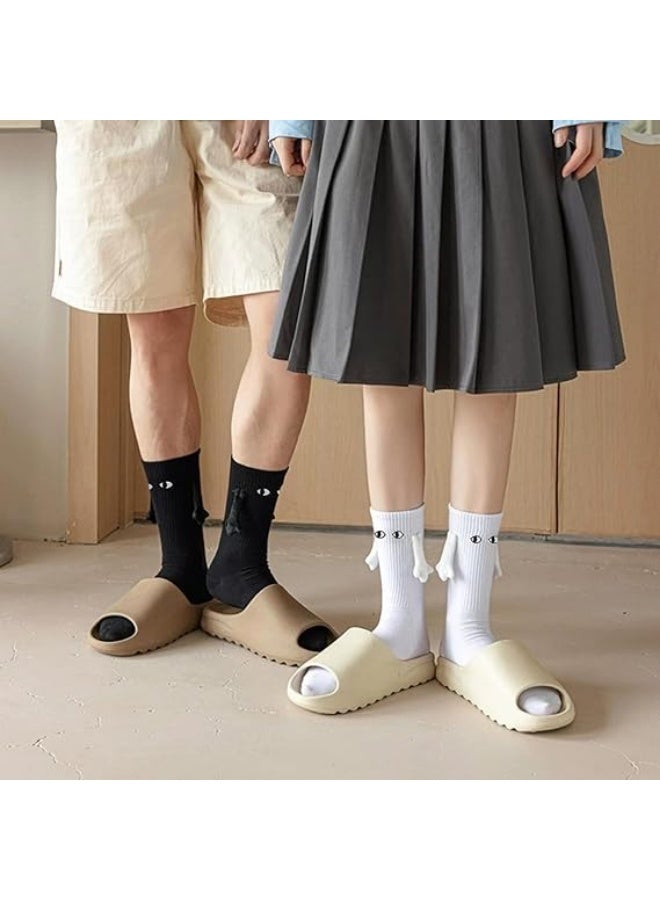 2 Pairs Holding Hands Socks Funny Magnetic Suction Couple Socks Unisex Couple Socks - Image 5