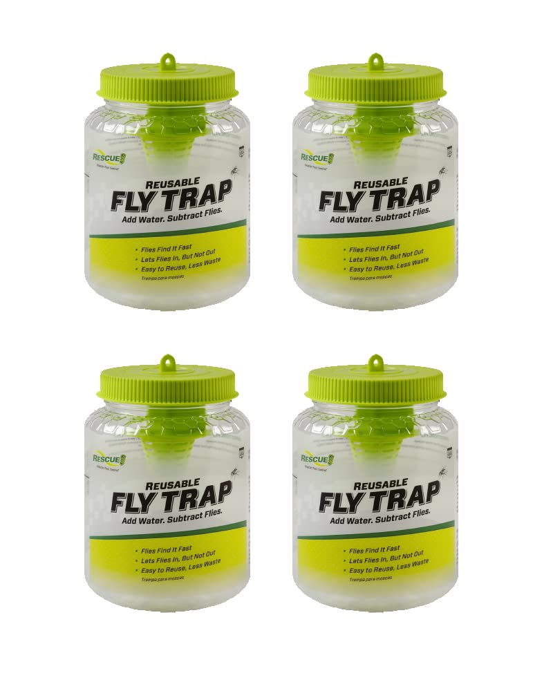 Rescue Outdoor Reusable Fly Trap Canister 4 Pack - Image 2