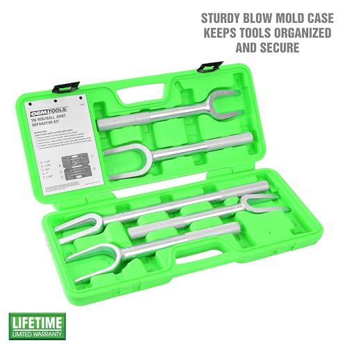 OEMTOOLS مجموعة فاصل قضيب التوجيه/المفصل الكروي OEMTOOLS 37201، 5 قطع، استبدال قضيب التوجيه، فصل المفاصل الكروية وأذرع بيتمان، شوكة مخلل، أداة إزالة المفصل الكروي - Image 2