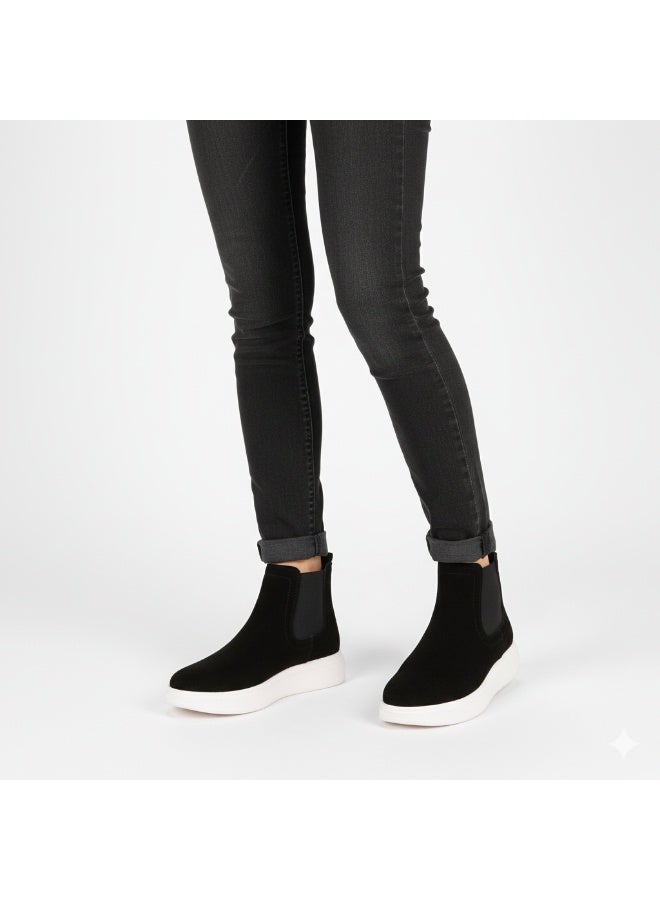 إيتاليانو حذاء رجالى مريح مصنوع من شمواه جلد طبيعى مع نعل رابر تركي - Image 2