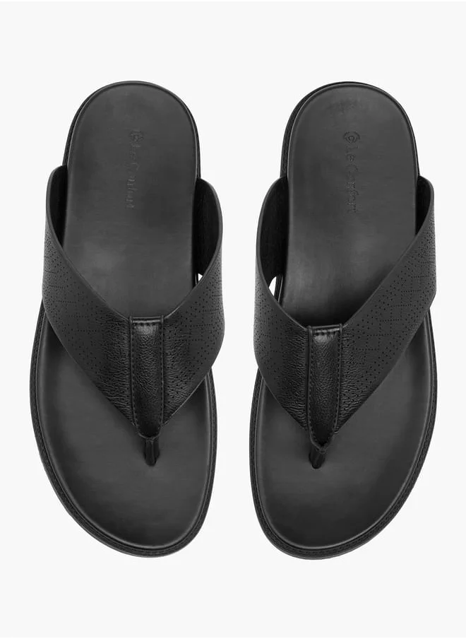 لو كونفورت Men's Textured Slip-On Sandal