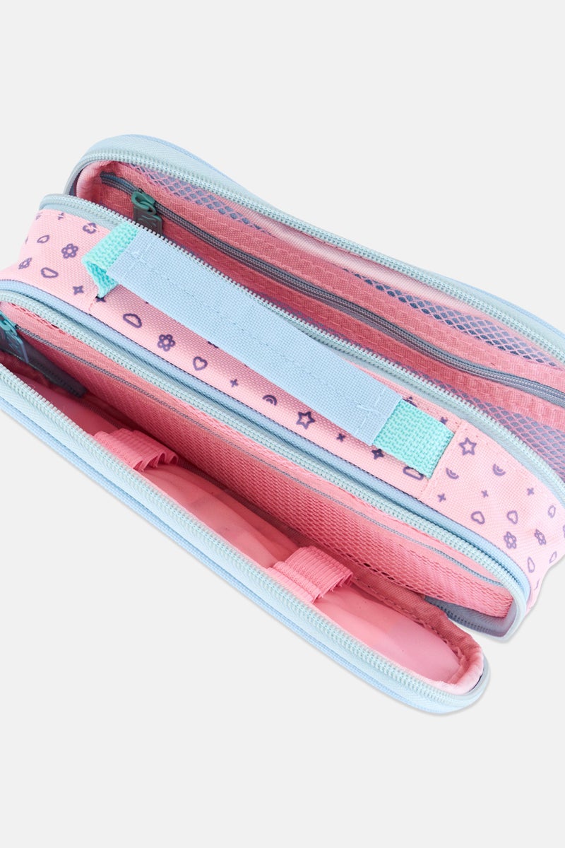 YOLO Kids Girl Unicorn Logo Pencil Case, Multicolor - Image 4