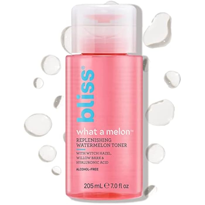 Bliss What a Melon Replenishing Watermelon Hyaluronic Acid Toner - 7 Fl Oz - Witch Hazel & Willow Bark - Hydrates, Refreshes and Energizes Tired Skin - Clean - Vegan & Cruelty-Free - Image 1
