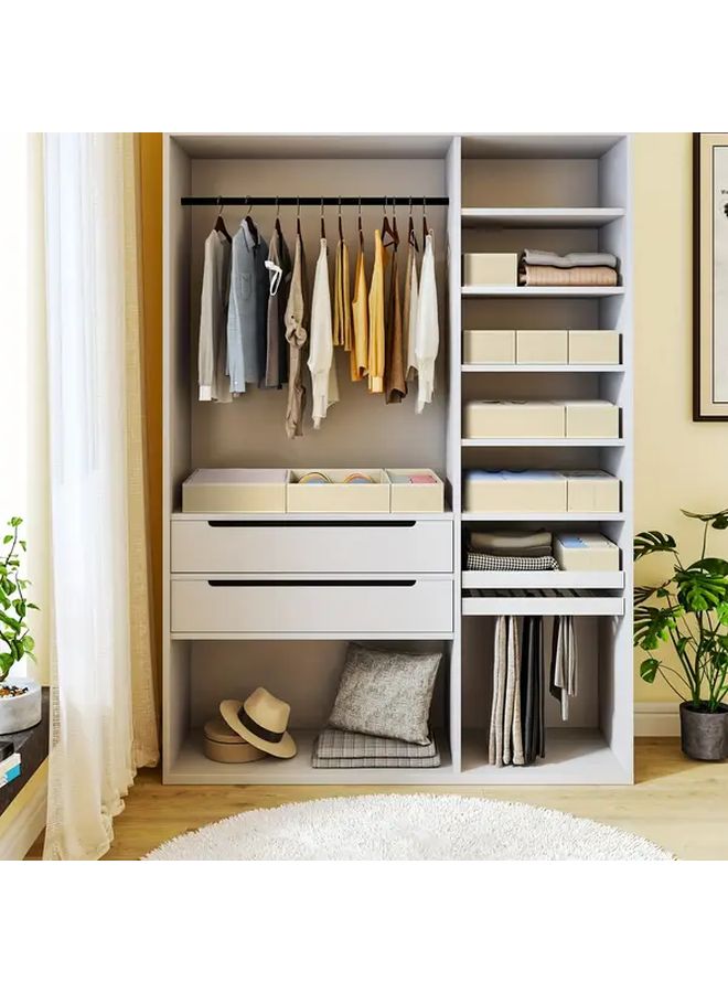 Gray 7 Pack Fabric Drawer Organizer Bins Foldable Sock Organizer For Clothes Bras Ties Closet Storage Wardrobe - Image 5