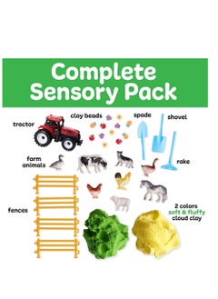Creativity for Kids Creativity for Kids Sensory Pack Farm, includes fluffy cloud clays, clay beads, farm animals, fences, Farm tools and a tractor, Fun and Interactive Farm-Themed Sensory Kit, Perfect for Ages 3+  - Image 3