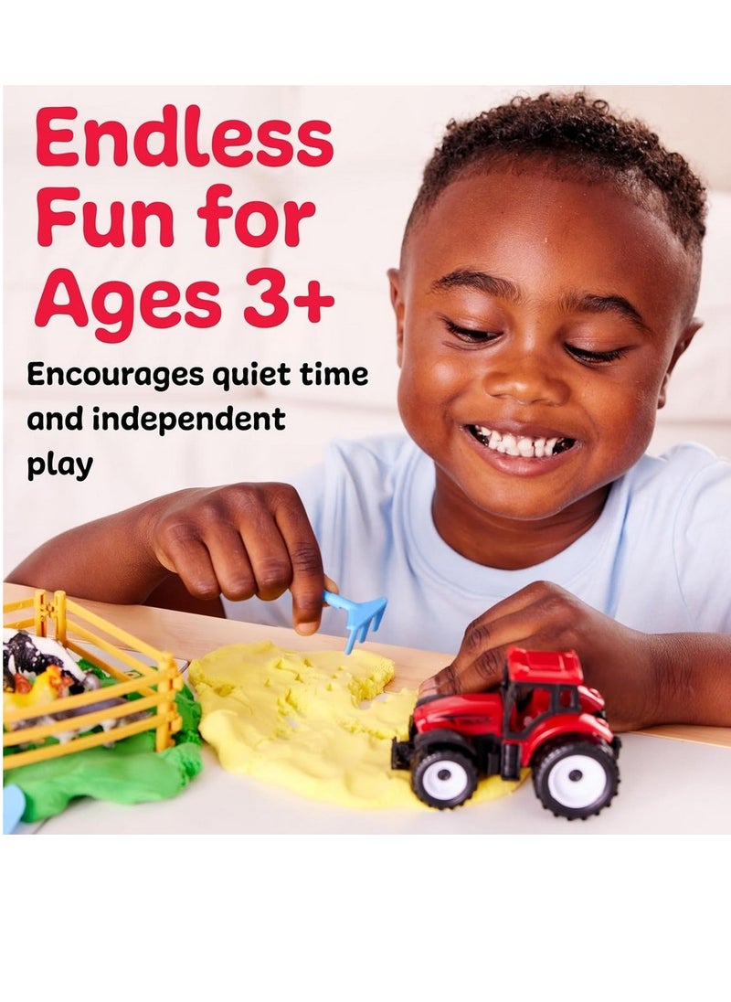 Creativity for Kids - Creativity for Kids Sensory Pack Farm, includes fluffy cloud clays, clay beads, farm animals, fences, Farm tools and a tractor, Fun and Interactive Farm-Themed Sensory Kit, Perfect for Ages 3+ - Image 1