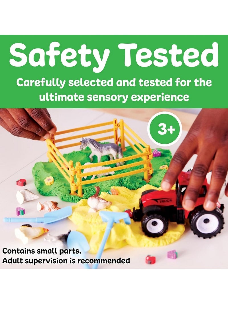 Creativity for Kids - Creativity for Kids Sensory Pack Farm, includes fluffy cloud clays, clay beads, farm animals, fences, Farm tools and a tractor, Fun and Interactive Farm-Themed Sensory Kit, Perfect for Ages 3+ - Image 1