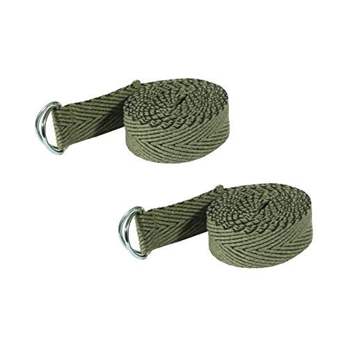 Footmate Yoga Belt for Men and Women Pack Of 2 | Yoga Strap with Extra Safe Adjustable D-Ring Buckle | 8 FT Long Durable and Premium Cotton Stretch Band Use for Yoga, Pilates, Gym, Fitness - Image 2