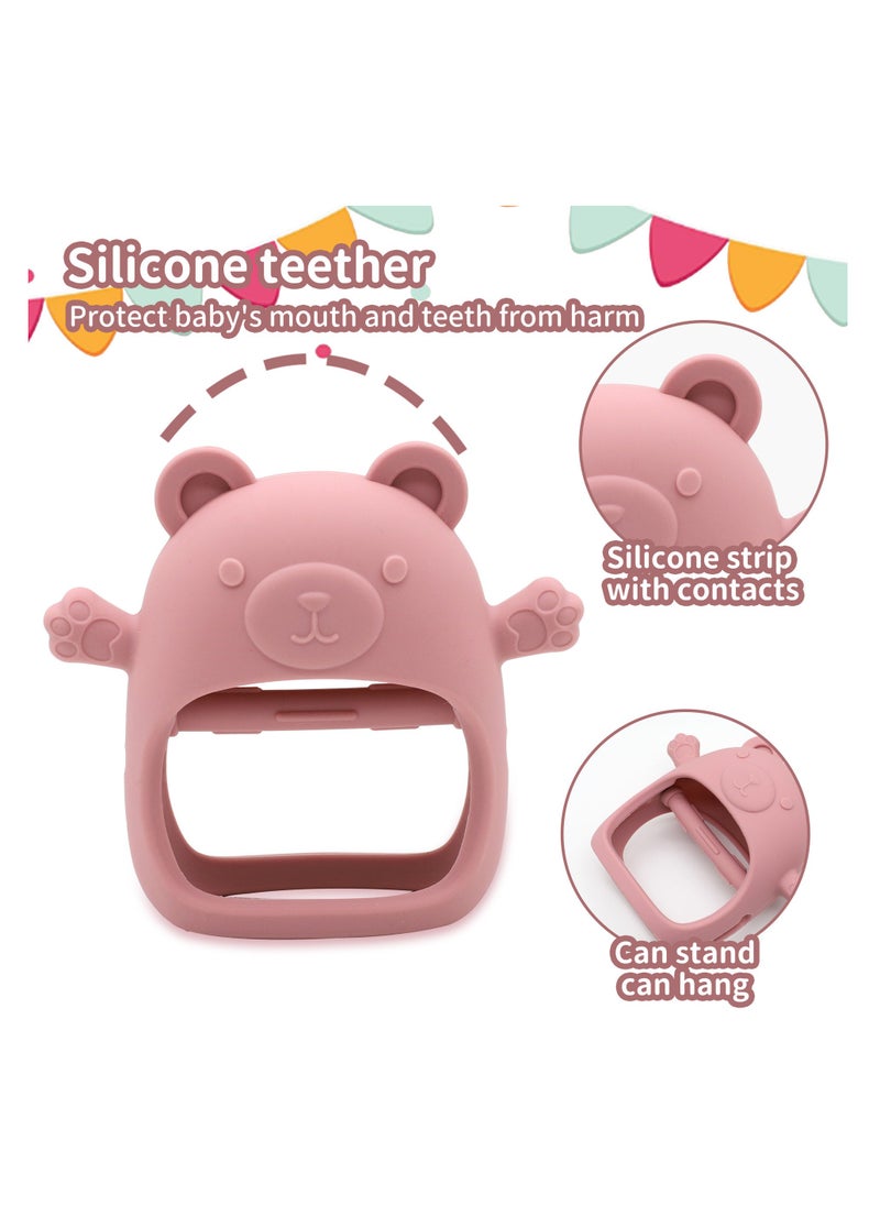 Generic - Silicone Teether Bear Gloves Toy Baby Teething Stick Anti-Sucking Hand Soothing Toy - Image 1