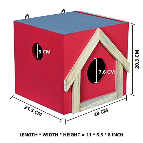 Cket Wood Pet House for Small Pets - Hamster, Tortoise, Rats, Chinchilla, Hedgehog, Gerbil, Sugar Glider, Birds Hideout - Image 4